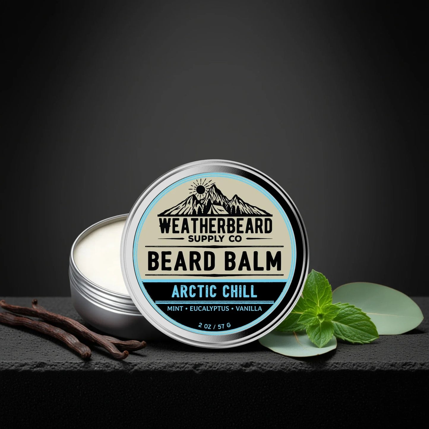 Arctic Chill Beard Balm - Mint, Eucalyptus, Vanilla