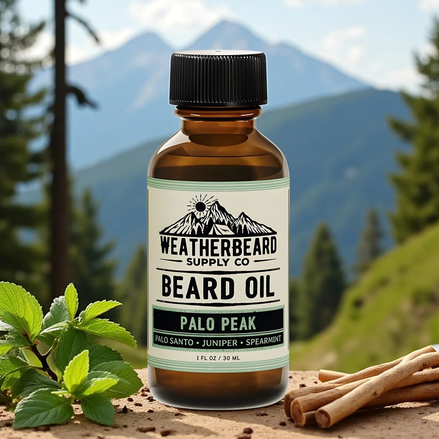 Palo Peak Beard Oil - Palo Santo, Juniper, Spearmint