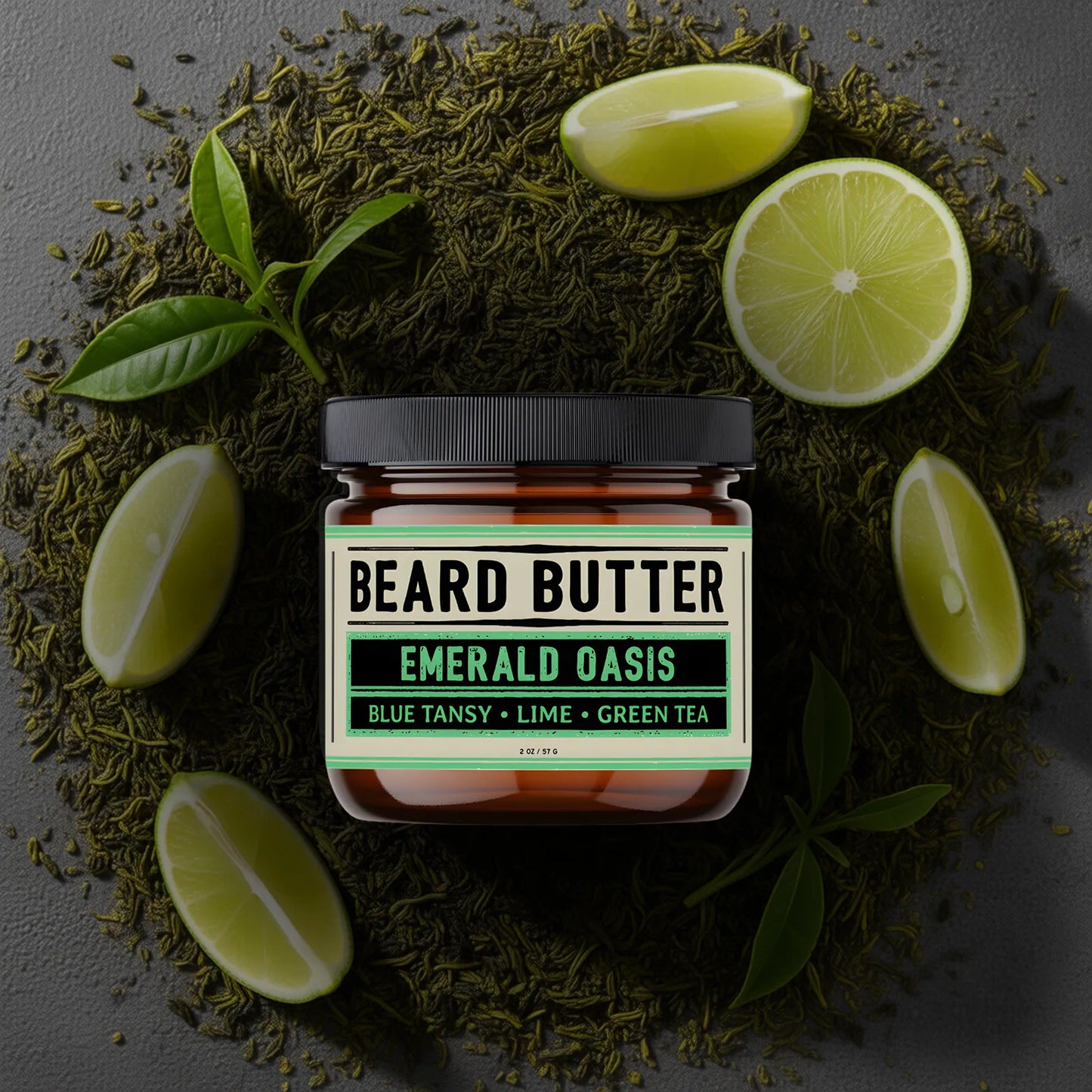 Emerald Oasis Beard Butter - Blue Tansy, Lime, Green Tea