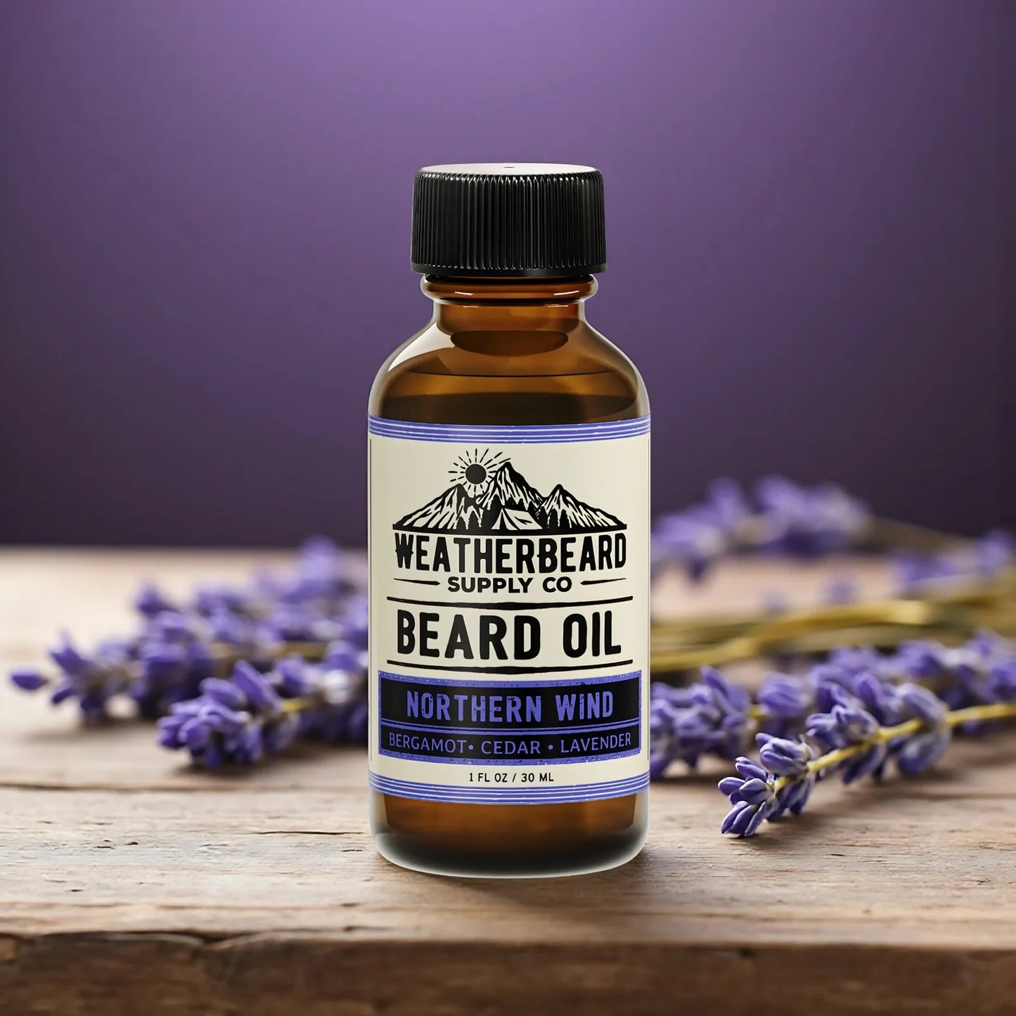 Northern Wind Beard Oil - Bergamot, Cedar, Lavender