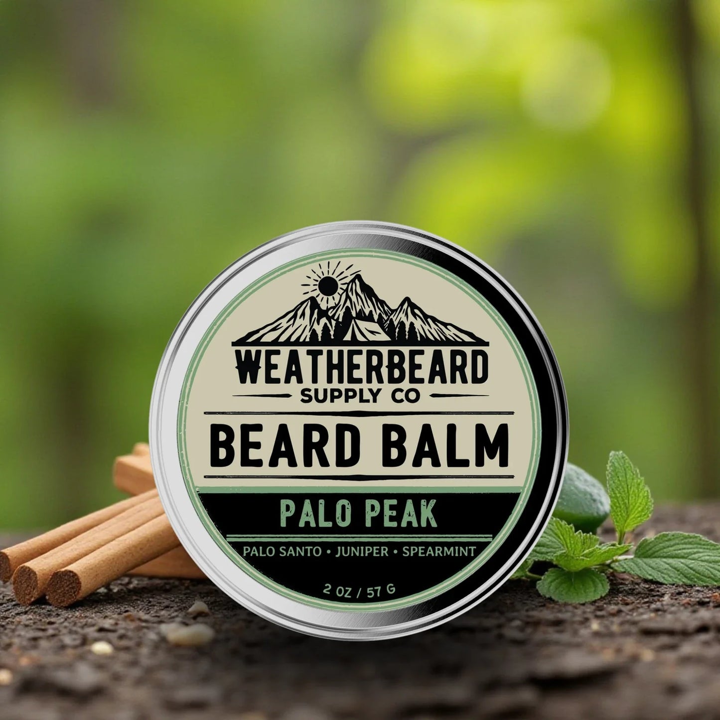 Palo Peak Beard Balm - Palo Santo, Juniper, Spearmint