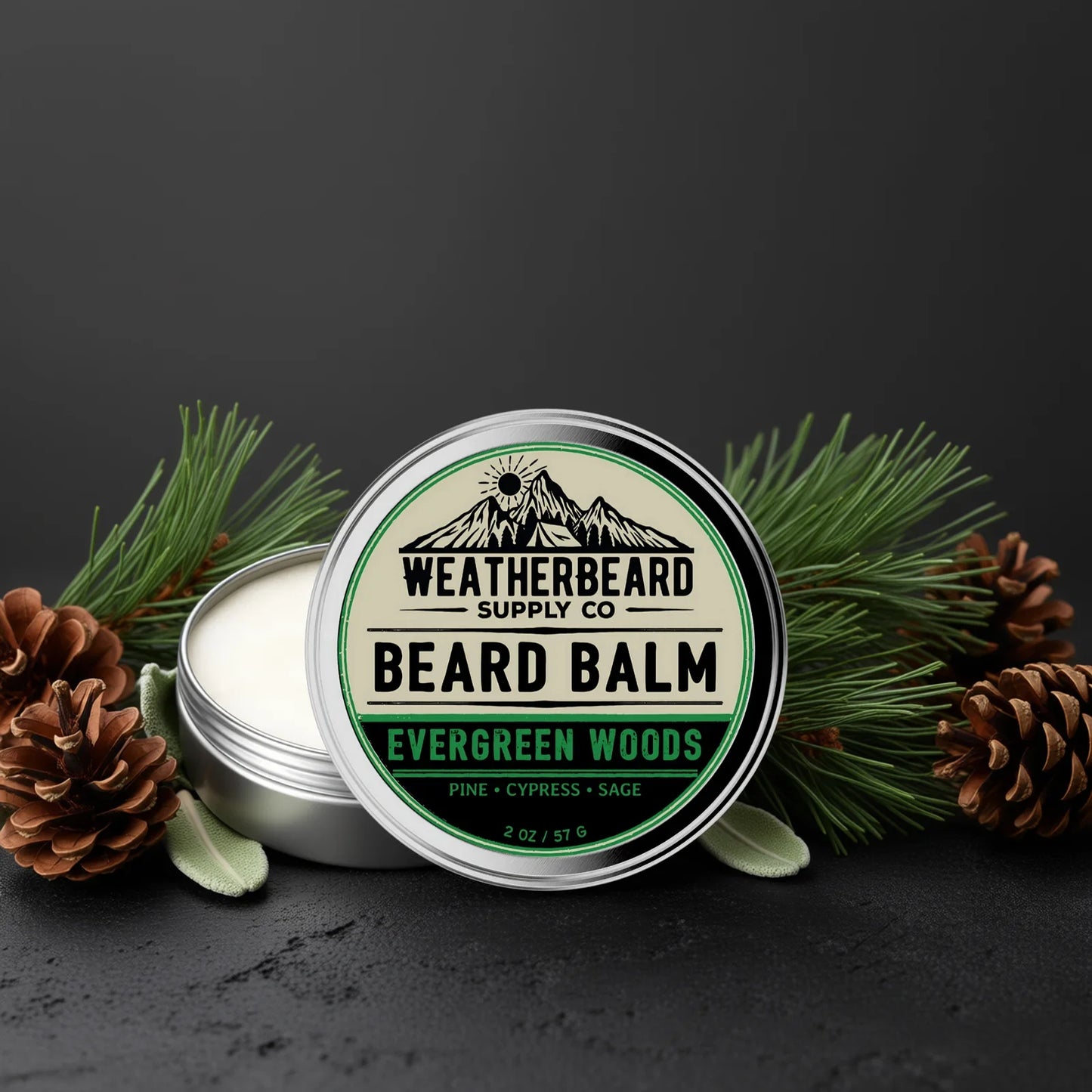 Evergreen Woods Beard Balm - Pine, Cypress, Sage