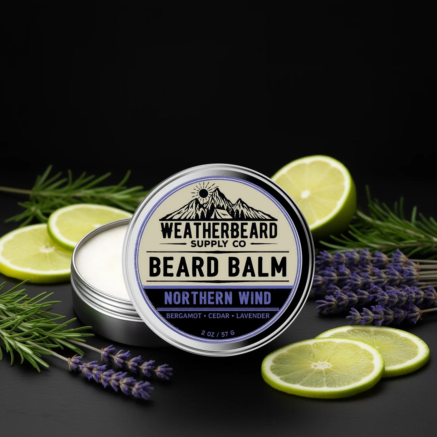 Northern Wind Beard Balm - Bergamot, Cedar, Lavender