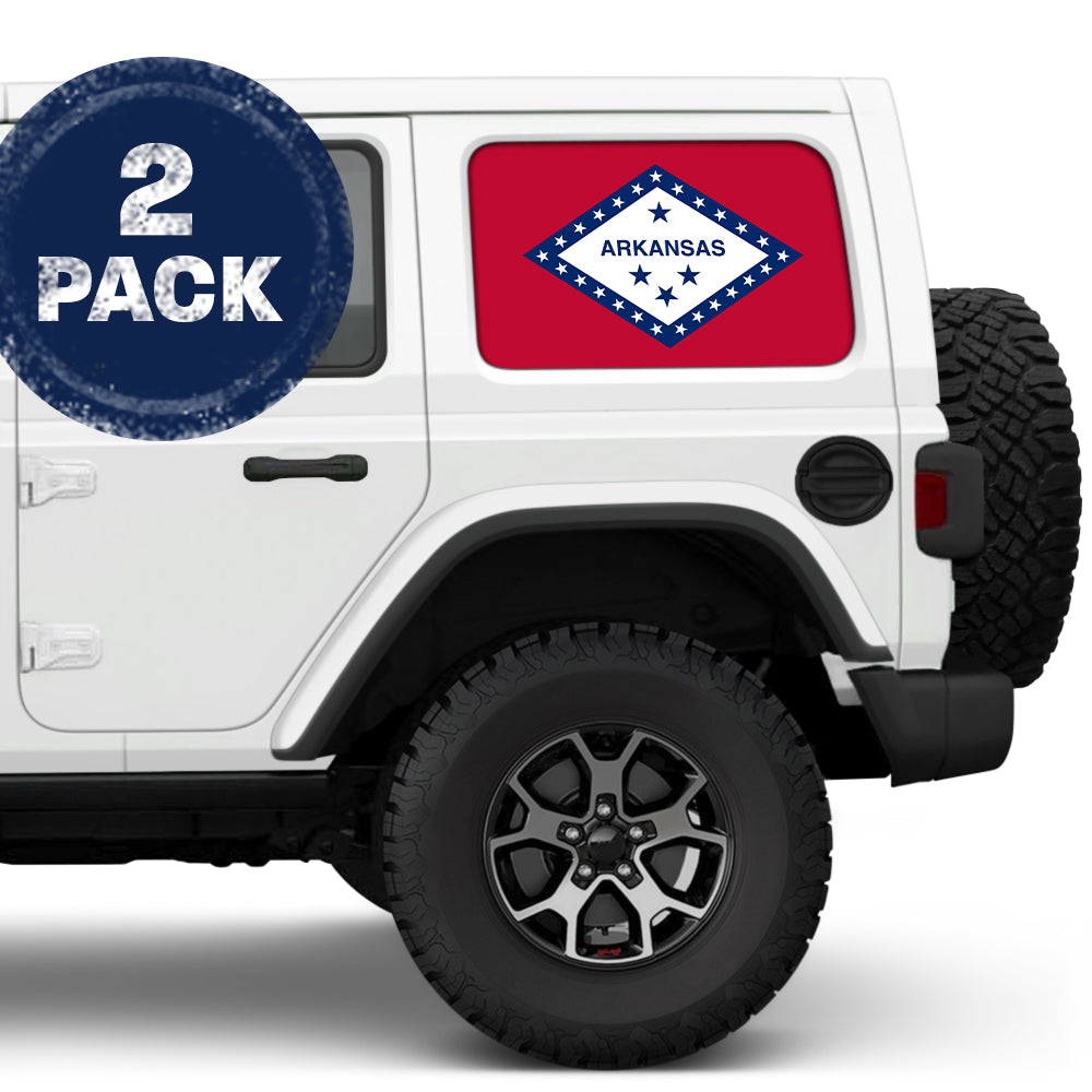 Arkansas State Flag Side Windows Printed Vinyl Decal