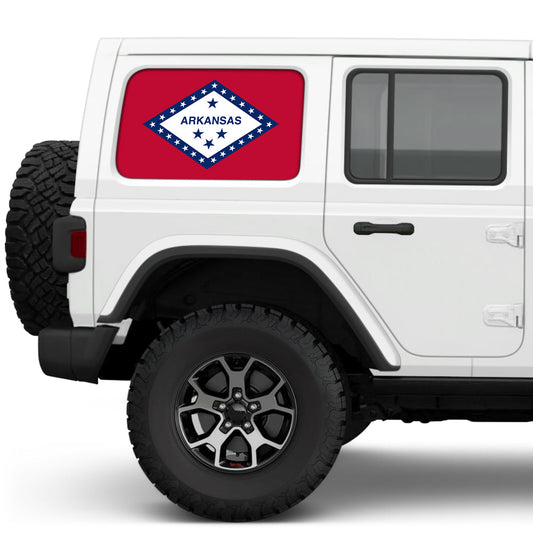 Arkansas State Flag Side Windows Printed Vinyl Decal