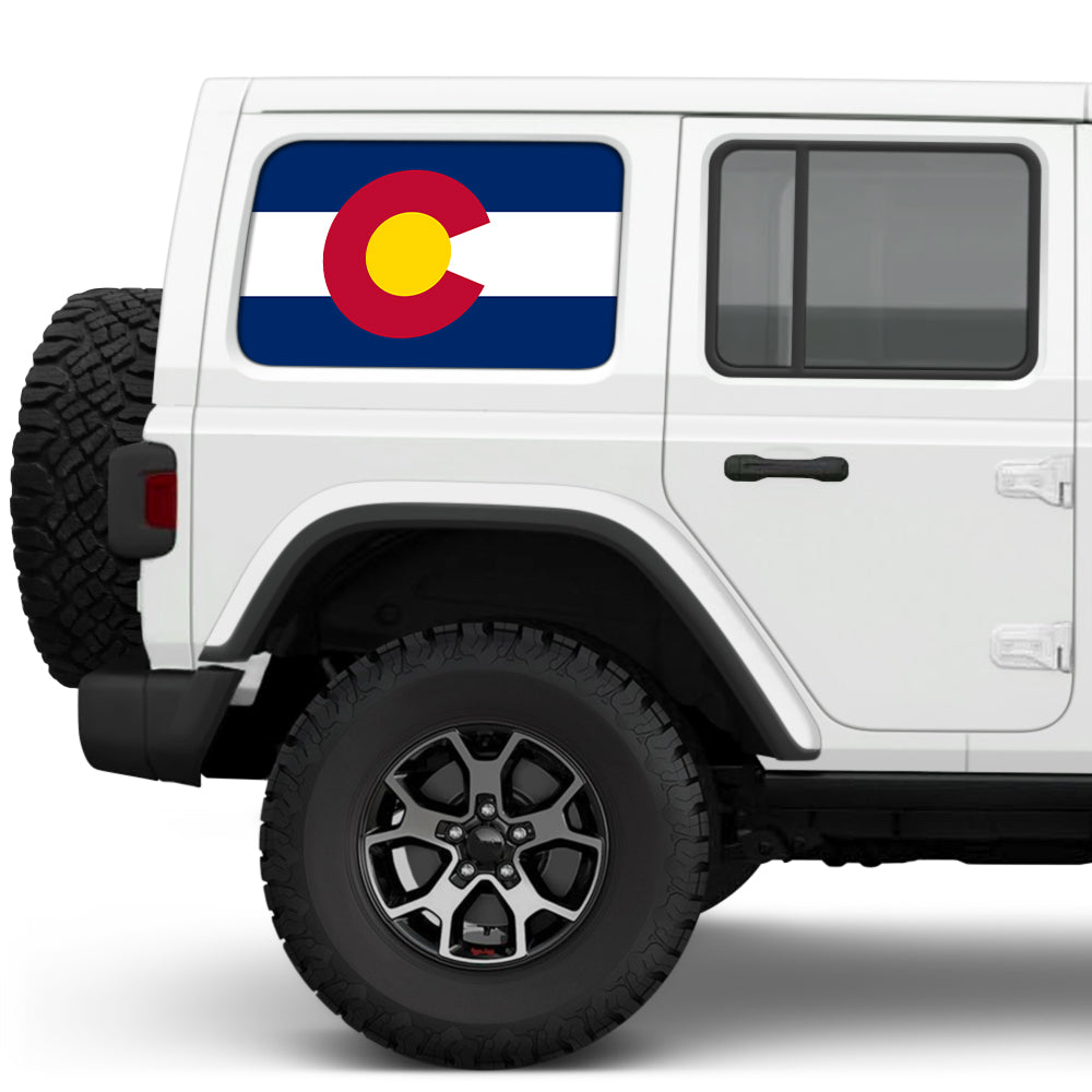 Colorado State Flag Side Windows Printed Vinyl Decal