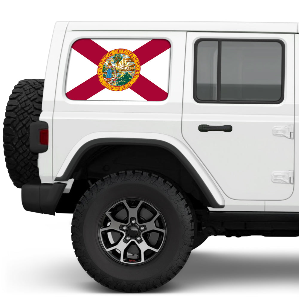 Florida State Flag Side Windows Printed Vinyl Decal