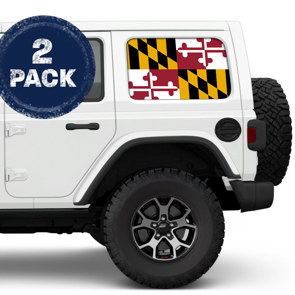 Maryland State Flag Side Windows Printed Vinyl Decal