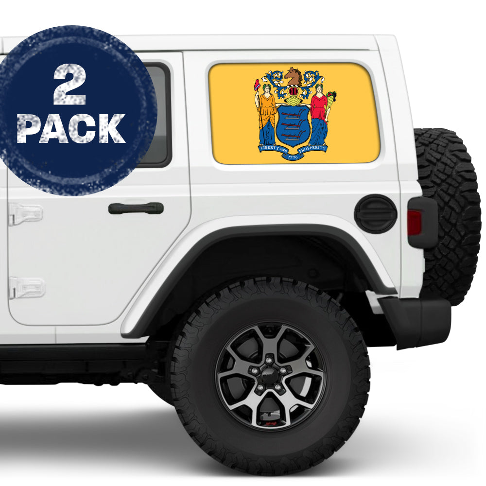 New Jersey State Flag Side Windows Printed Vinyl Decal