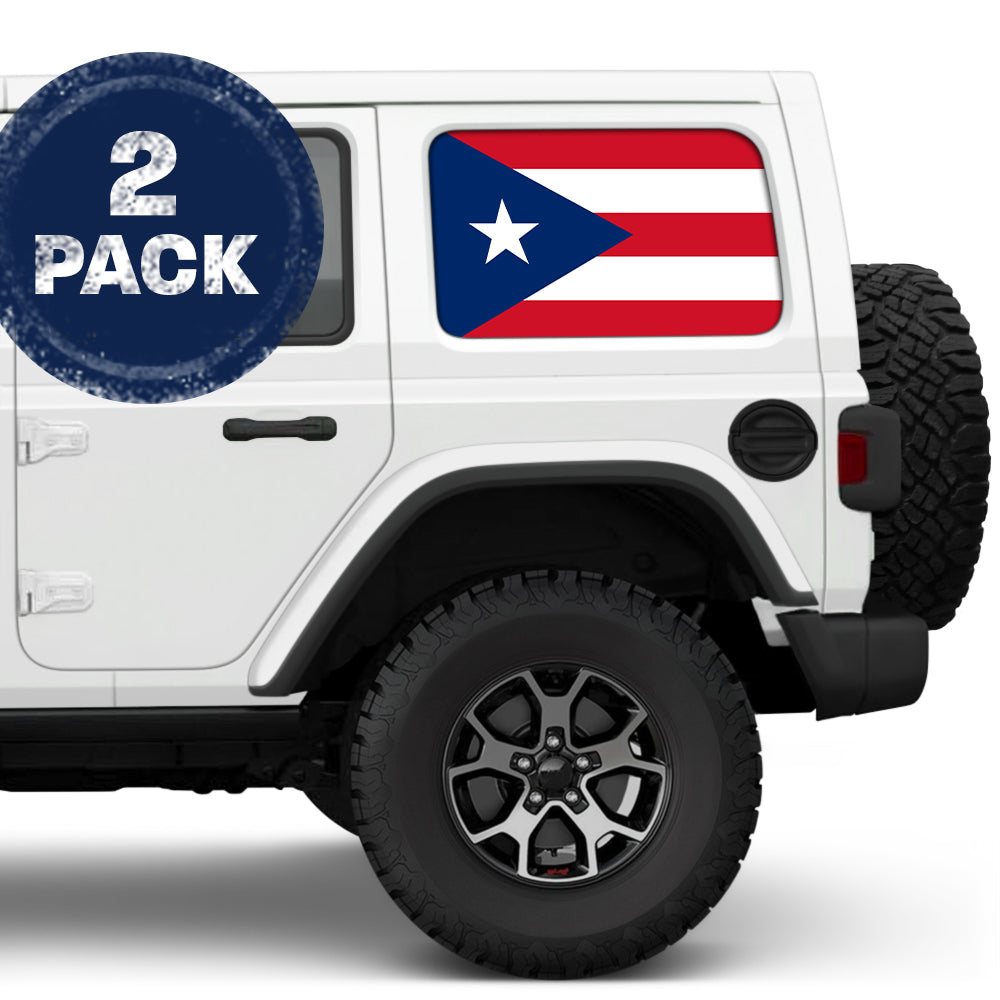 Puerto Rico Flag Side Windows Printed Vinyl Decal