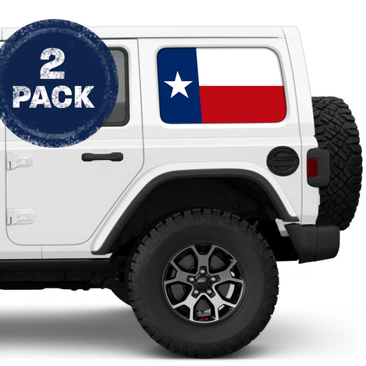 Texas State Flag Side Windows Printed Vinyl Decal