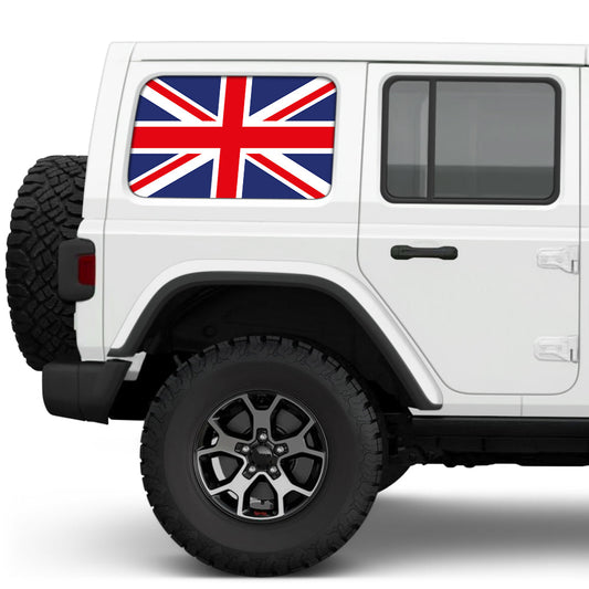 Union Jack State Flag Side Windows Printed Vinyl Decal