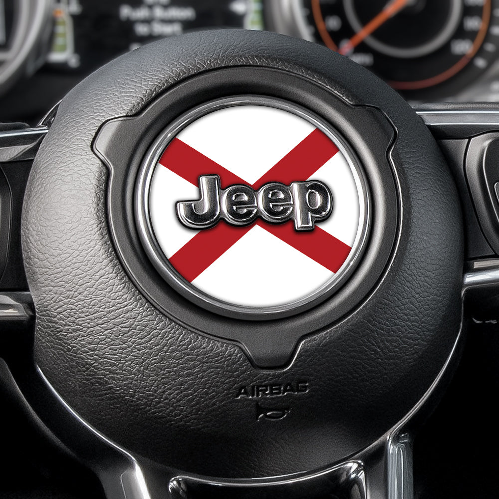 Alabama State Flag Steering Wheel Decal