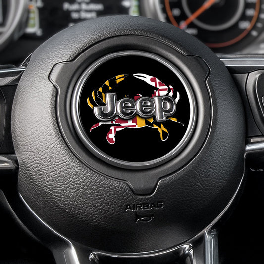 Maryland Crab State Flag Steering Wheel Decal