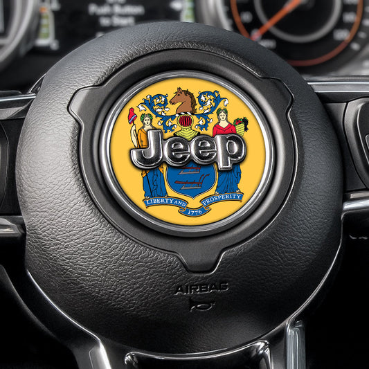 New Jersey State Flag Steering Wheel Decal