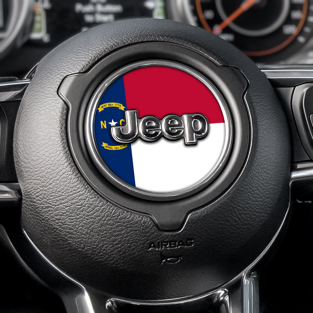 North Carolina State Flag Steering Wheel Decal