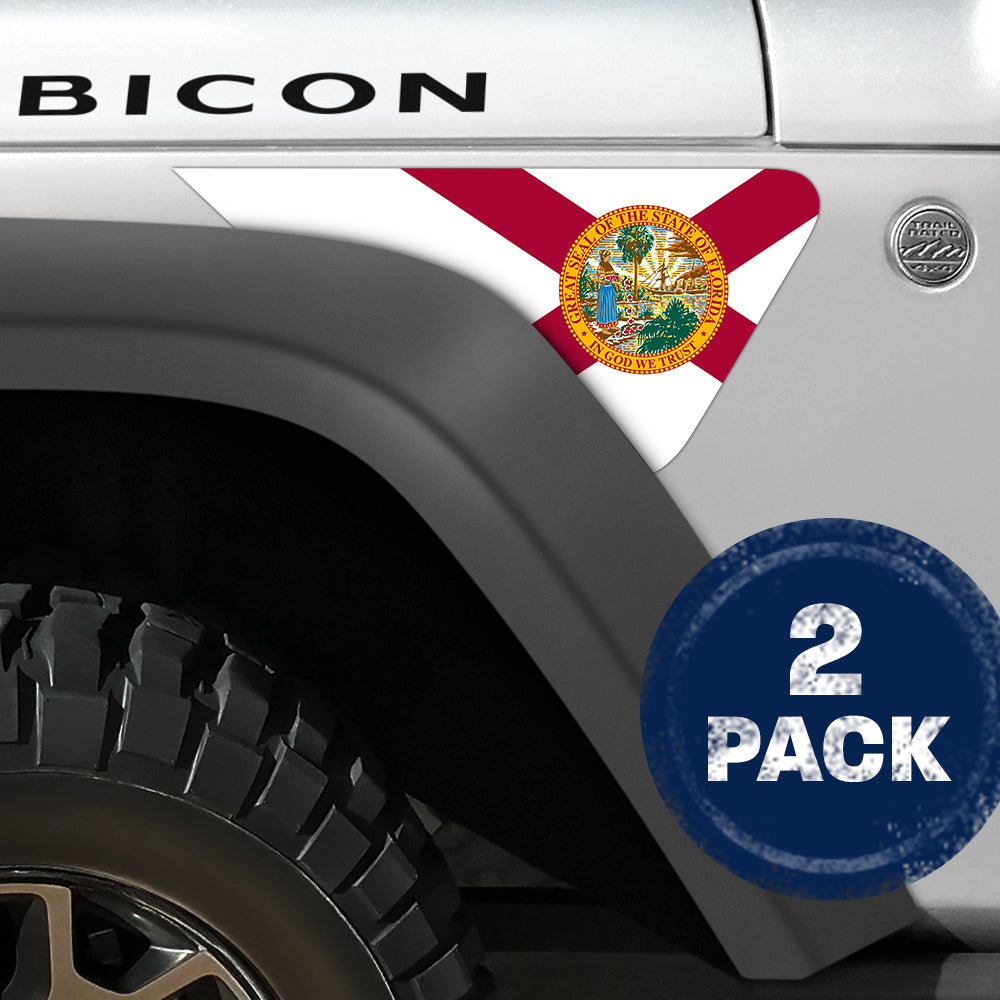 Florida State Flag 2pc Vinyl Fender Decal