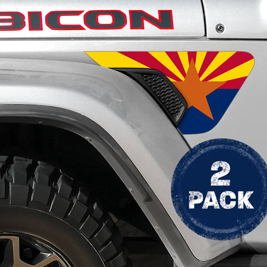 Arizona State Flag 2pc Vinyl Fender Decal