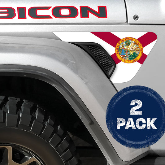 Florida State Flag 2pc Vinyl Fender Decal
