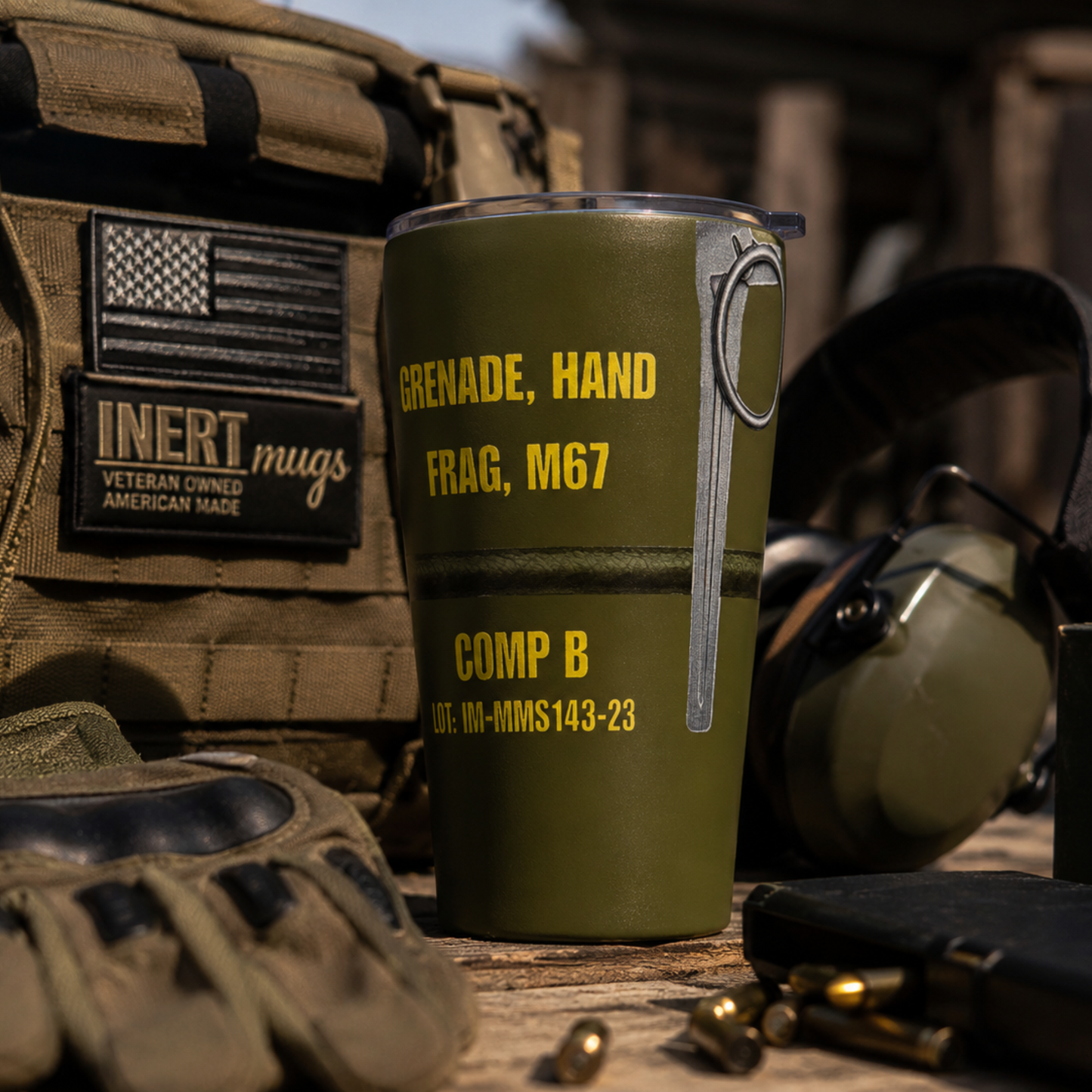 14oz Frag Grenade Tumbler - Military Inspired Insulated Drinkware