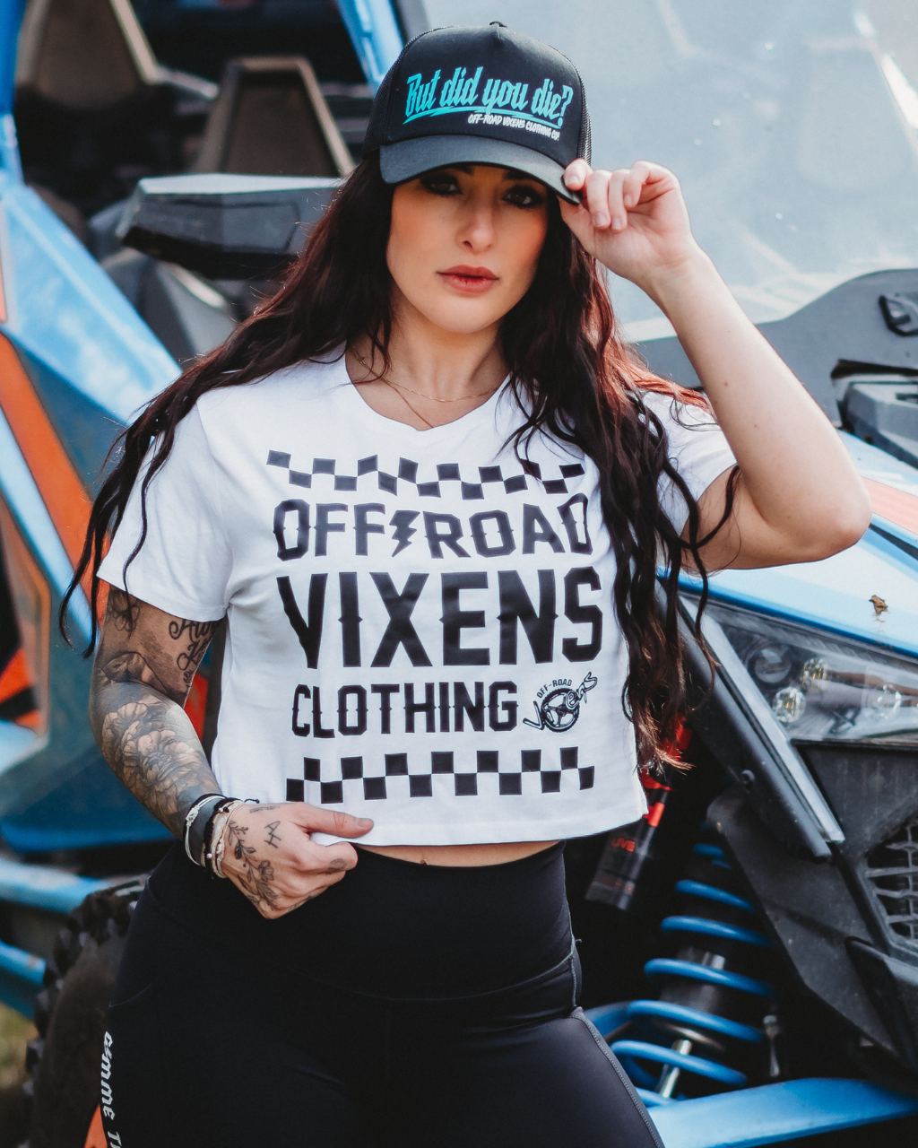 Checked Out Cropped Tee