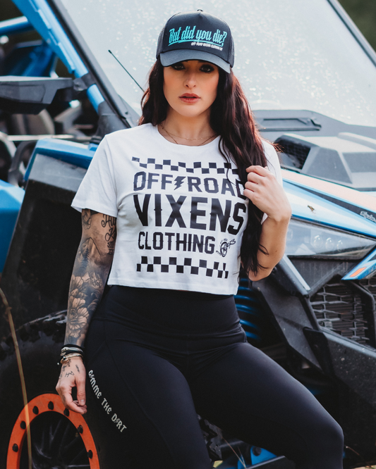 Checked Out Cropped Tee