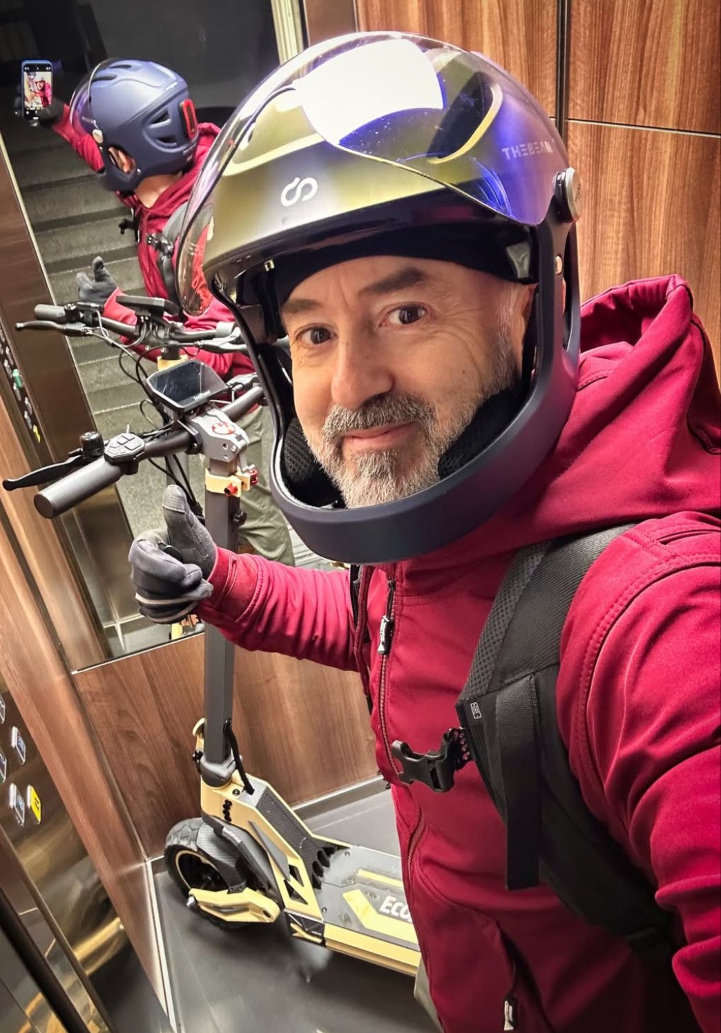 Protective SoftShell Unisex Hoodie - Red Maroon Matte with Pads