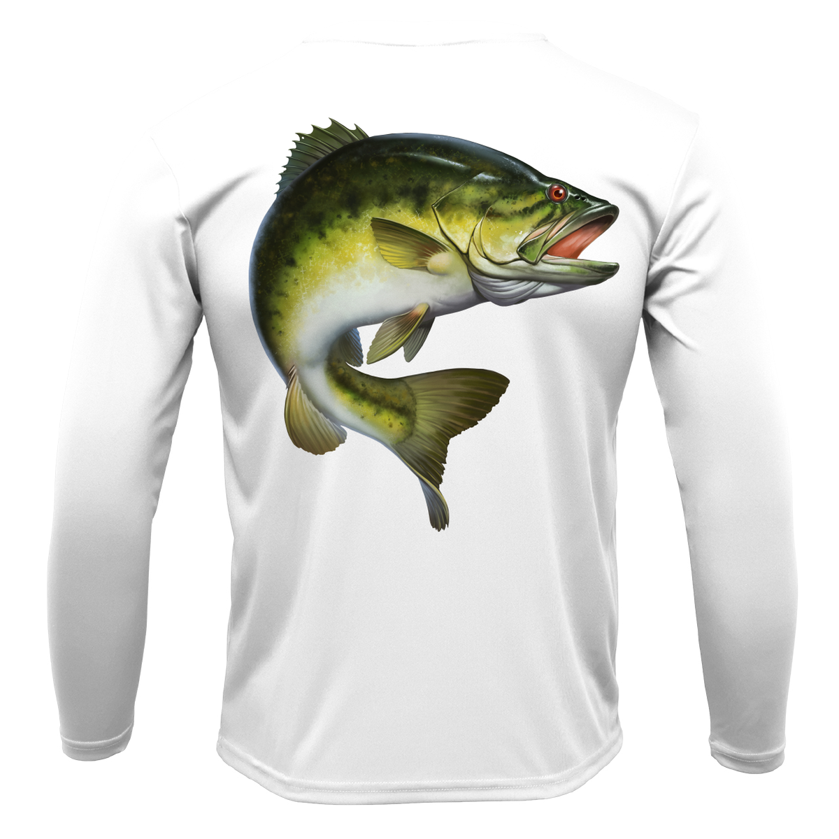 Florida Freshwater Born Largemouth Bass Men's Long Sleeve UPF 50+ Dry-Fit Shirt