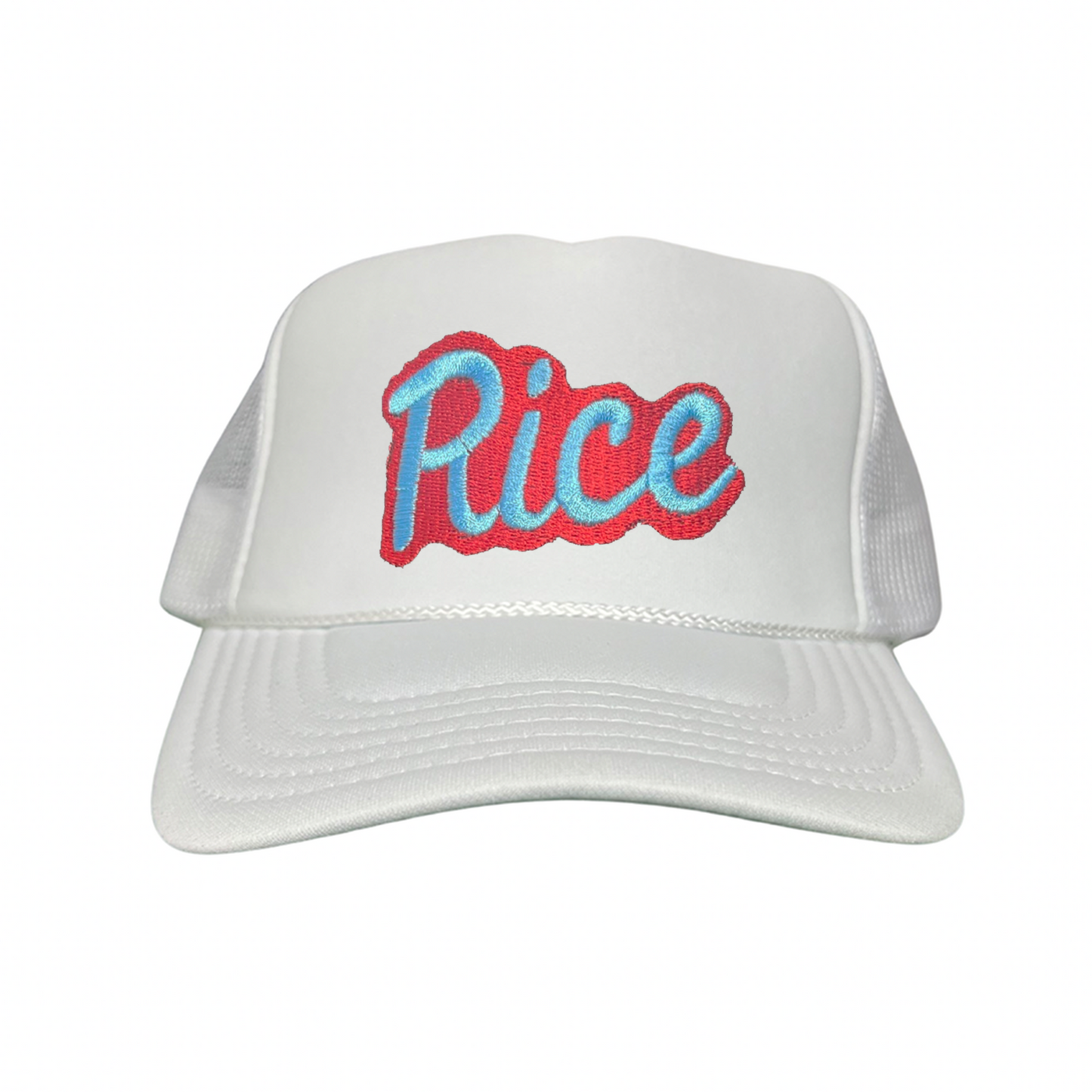Rice Owls Rice Retro Script Embroidered Hats / Rice0045 / MM
