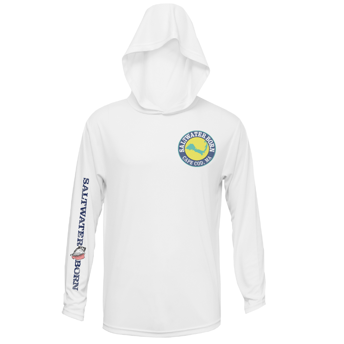 Cape Cod, MA Jaws Girl's Long Sleeve UPF 50+ Dry-Fit Hoodie