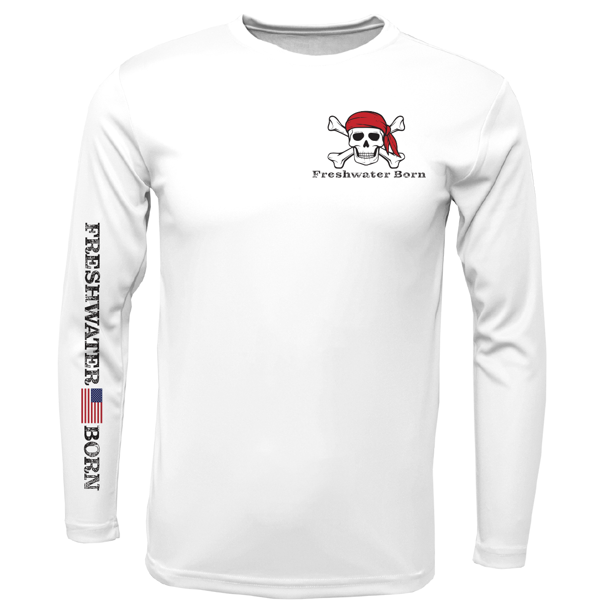 Freshwater Born "All For Rum and Rum For All" Men's Long Sleeve UPF 50+ Dry-Fit Shirt