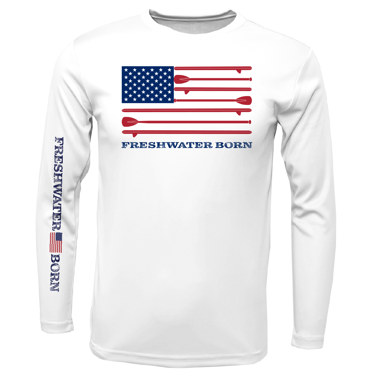 Florida Freshwater Born SUP Flag Girl's Long Sleeve UPF 50+ Dry-Fit Shirt