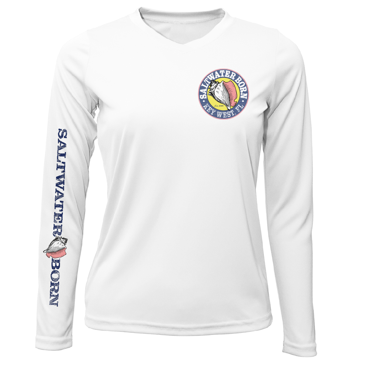 Key West, FL Seahorse Women's Long Sleeve UPF 50+ Dry-Fit Shirt