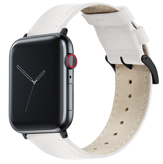 Apple Watch White Leather Stitching Watch Band