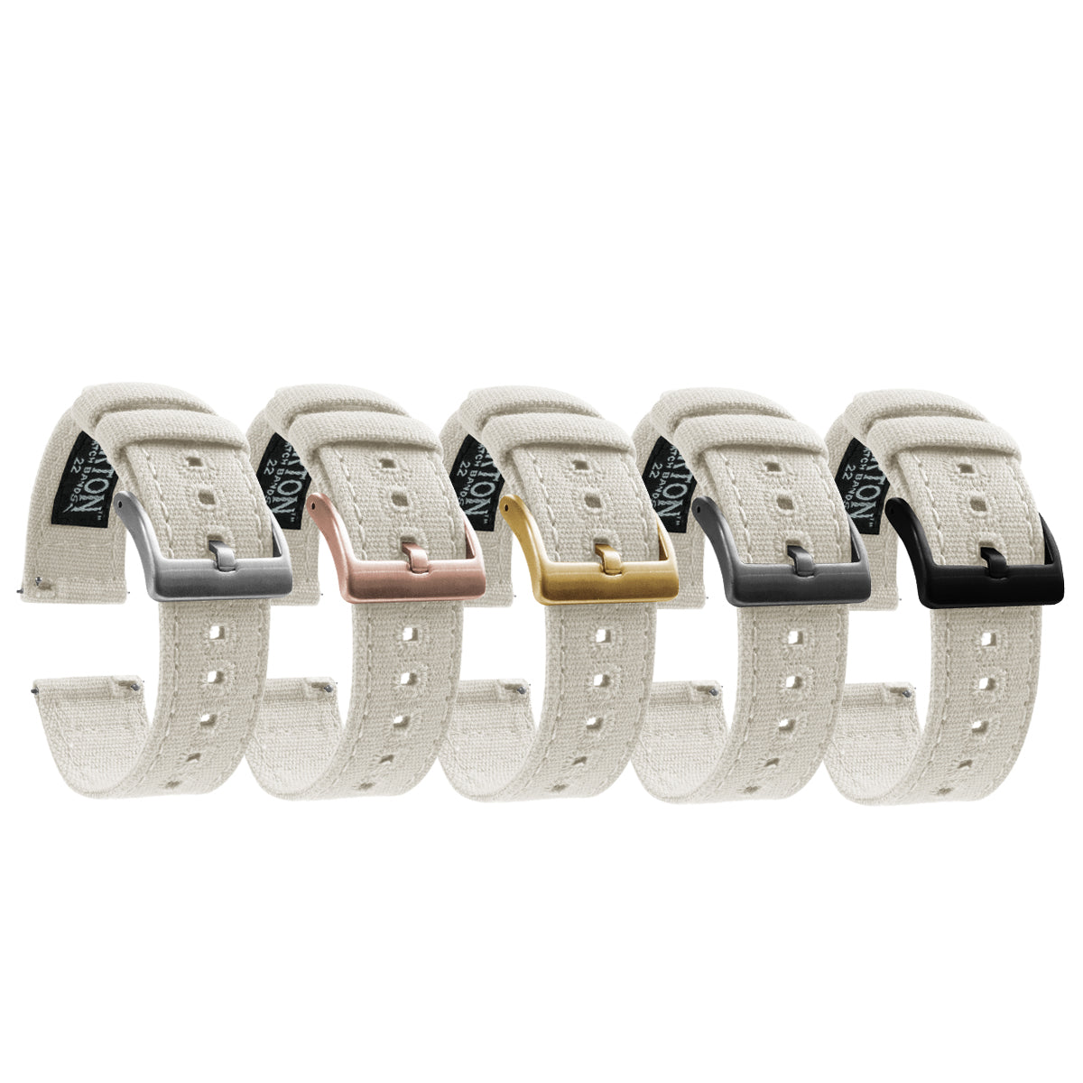 Linen White Premium Canvas Watch Band