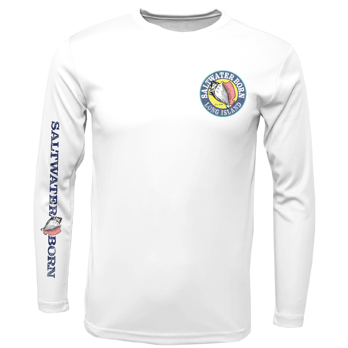 Long Island, NY Geography Men's Long Sleeve UPF 50+ Dry-Fit Shirt