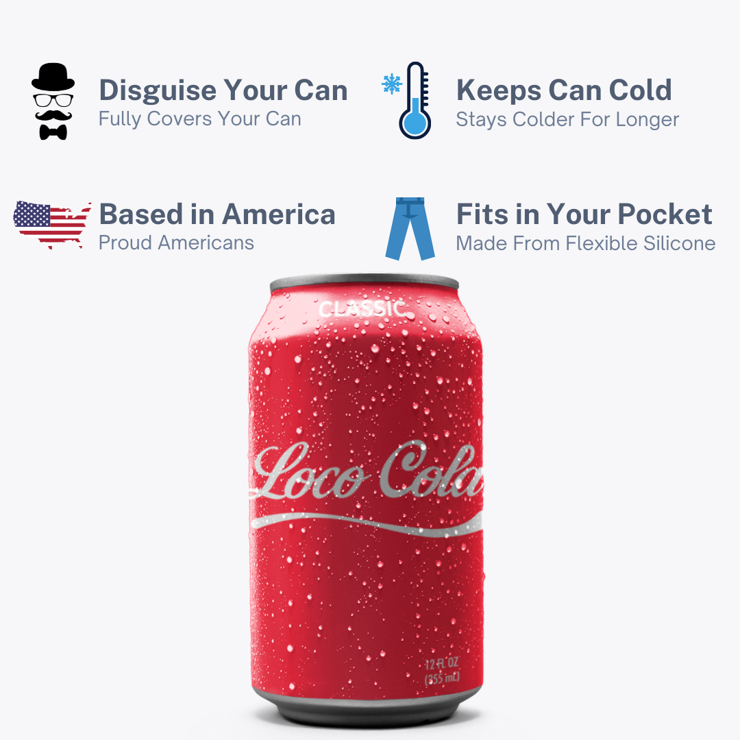 Loco Cola Silicone Sleeve Hide a Beer