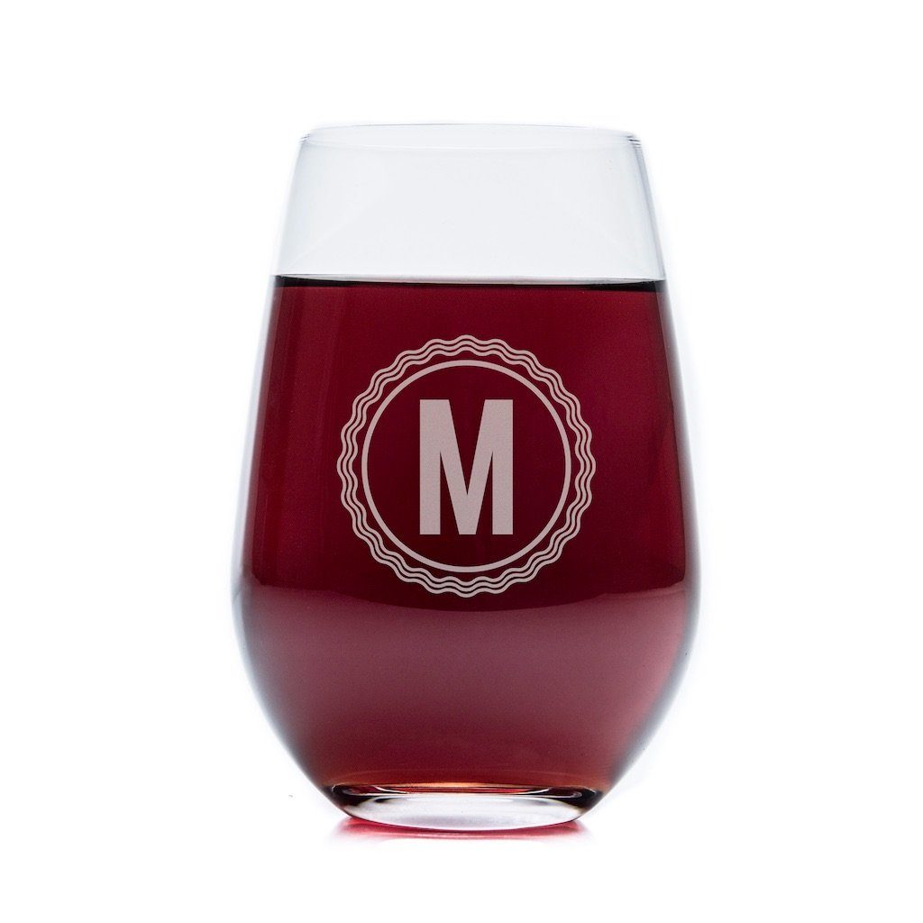 Stemless Wine Glasses - Set of 4: Medalist