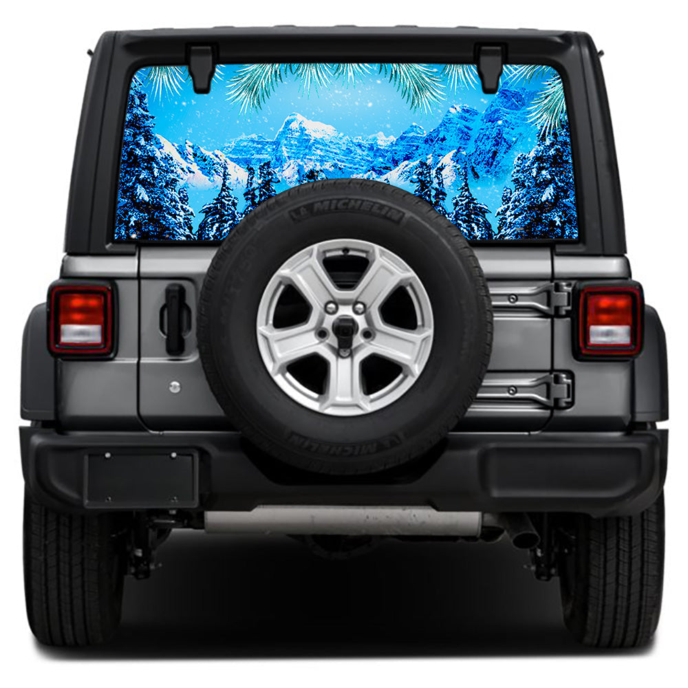 Winter Skyline Rear Window Decal