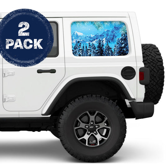 Winter Skyline Side Windows Printed Vinyl Decal