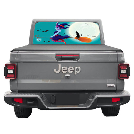 Witches Broom Rear Window Decal