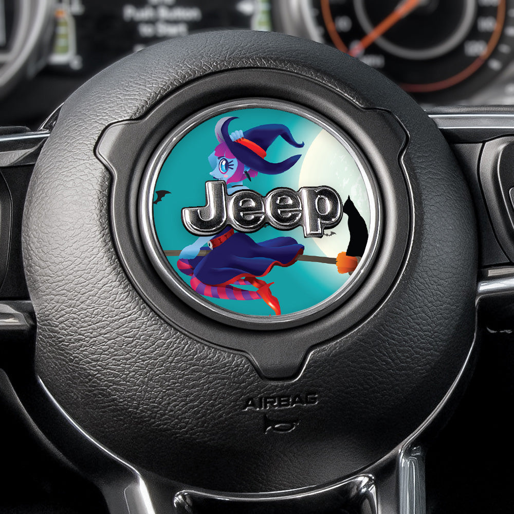 Witches Broom Steering Wheel Decal