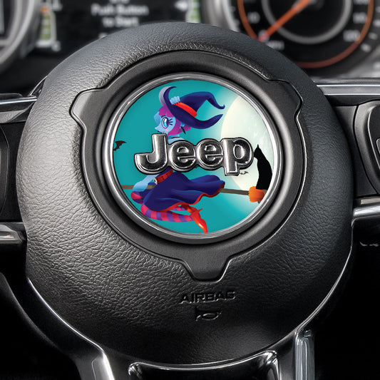 Witches Broom Steering Wheel Decal