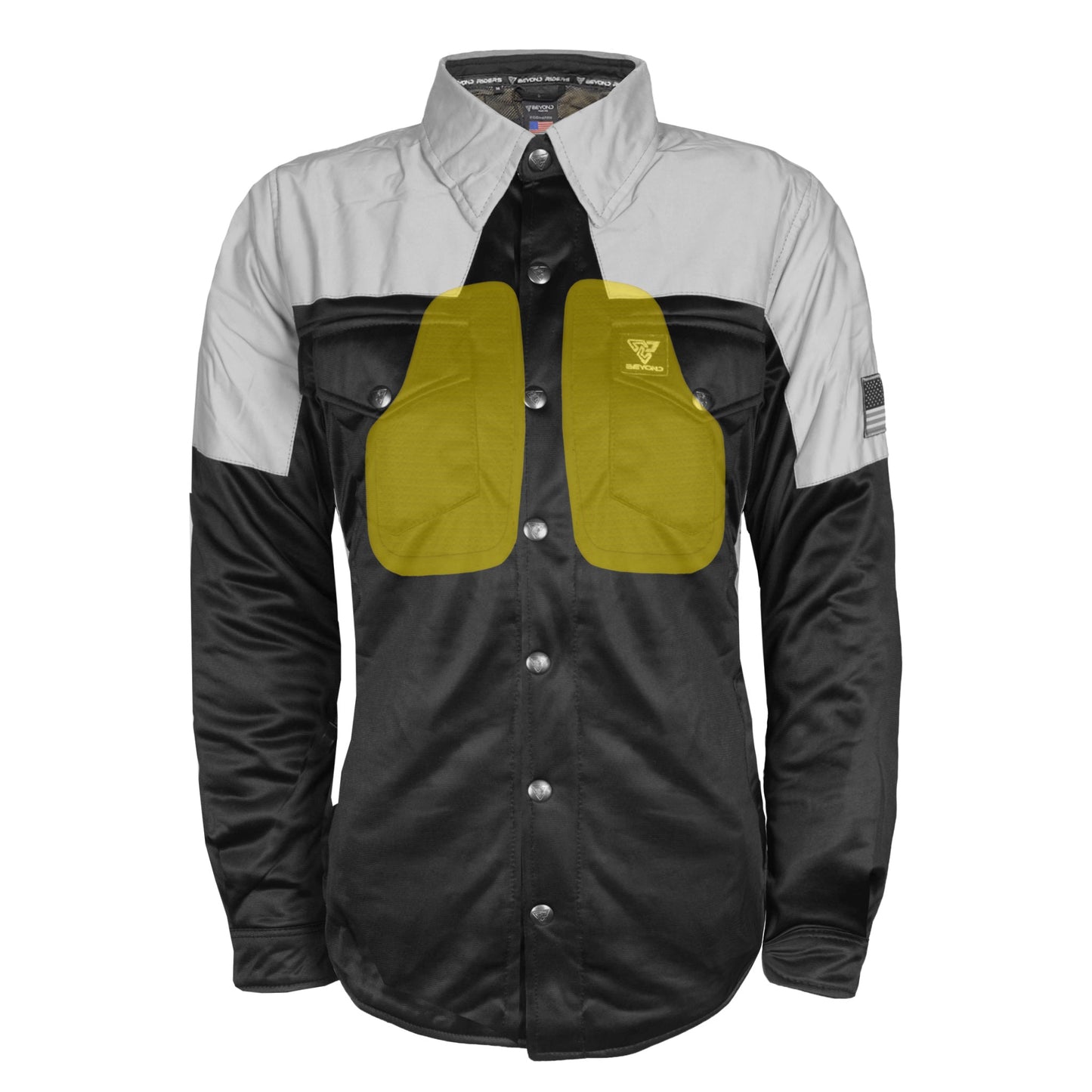 Ultra Reflective Shirt "Alloy Eclipse" for Women - Black and Silver