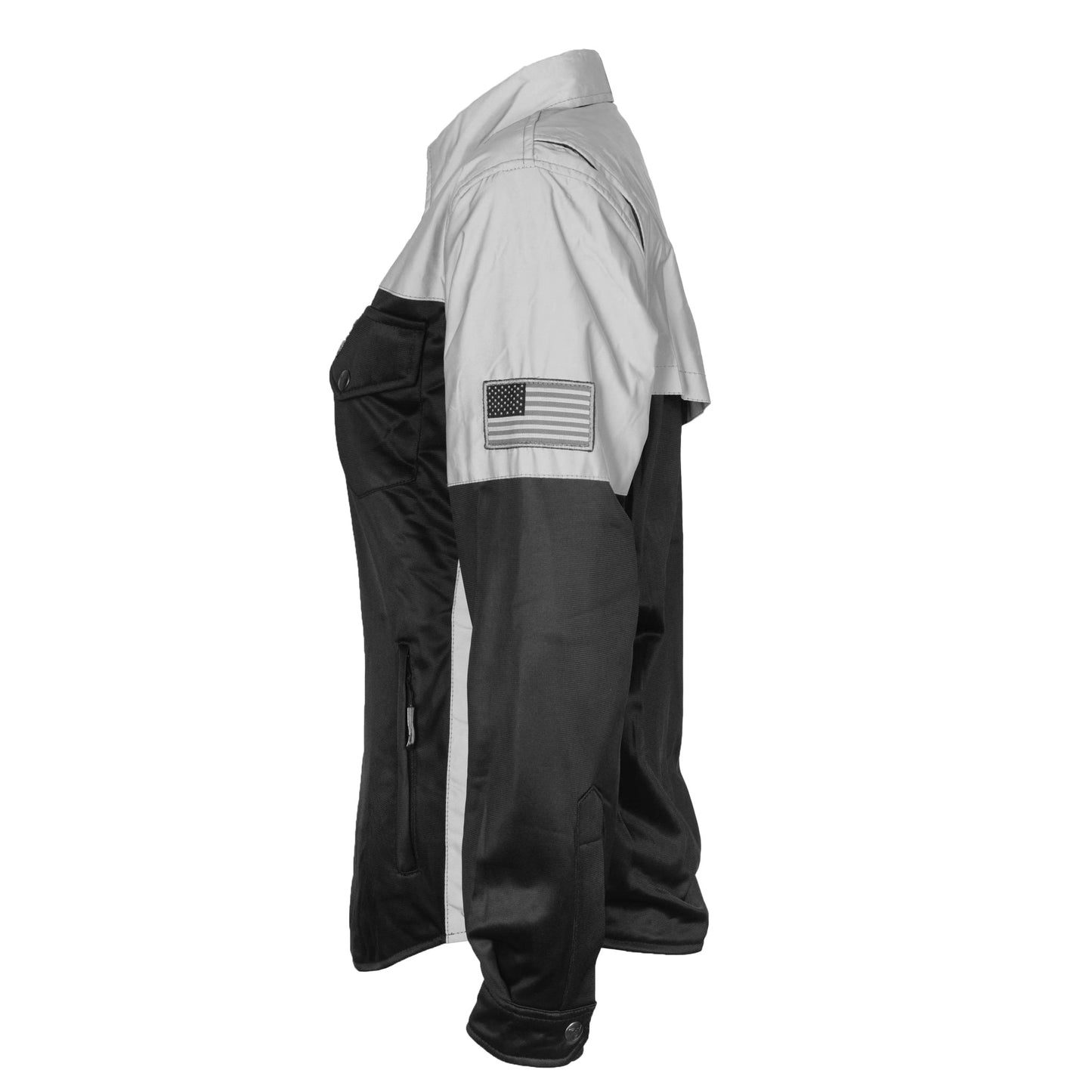Ultra Reflective Shirt "Alloy Eclipse" for Women - Black and Silver