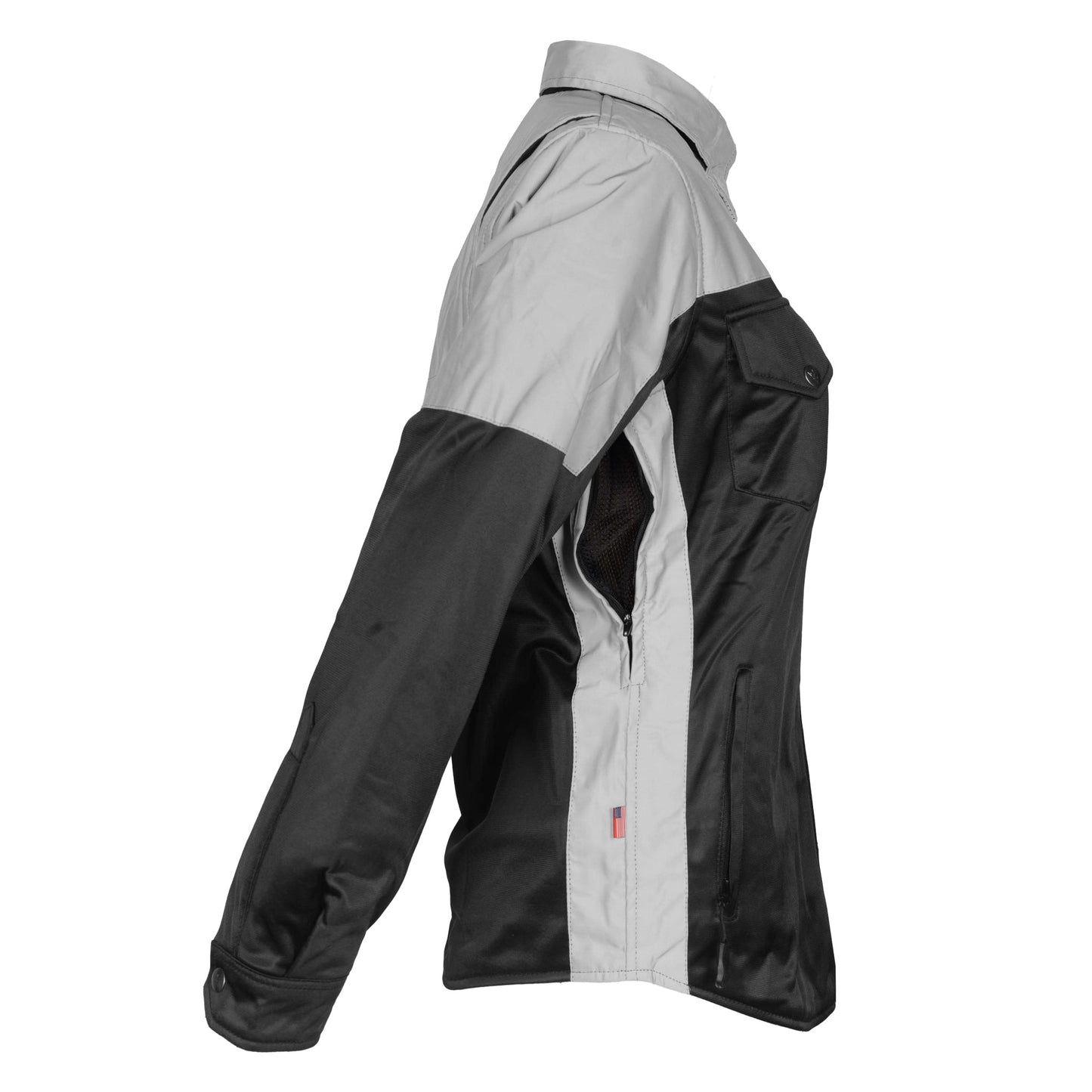 Ultra Reflective Shirt "Alloy Eclipse" for Women - Black and Silver
