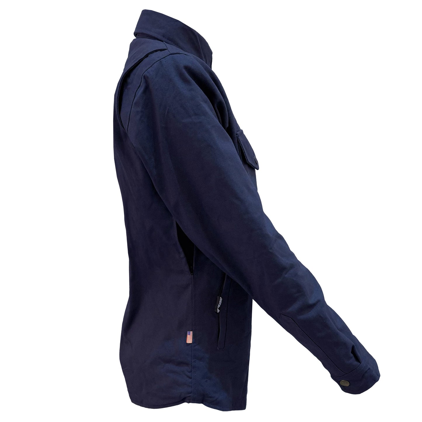 Protective Canvas Jacket for Women - Navy Blue with Pads