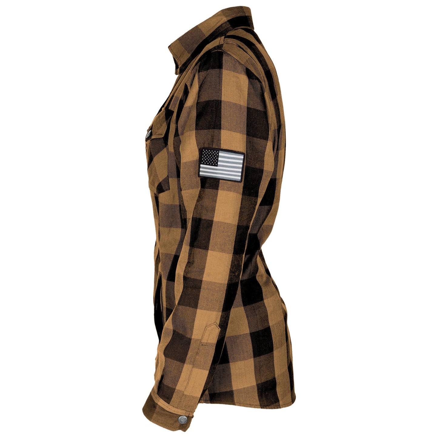 Protective Flannel Shirt for Women - Camel Checkered