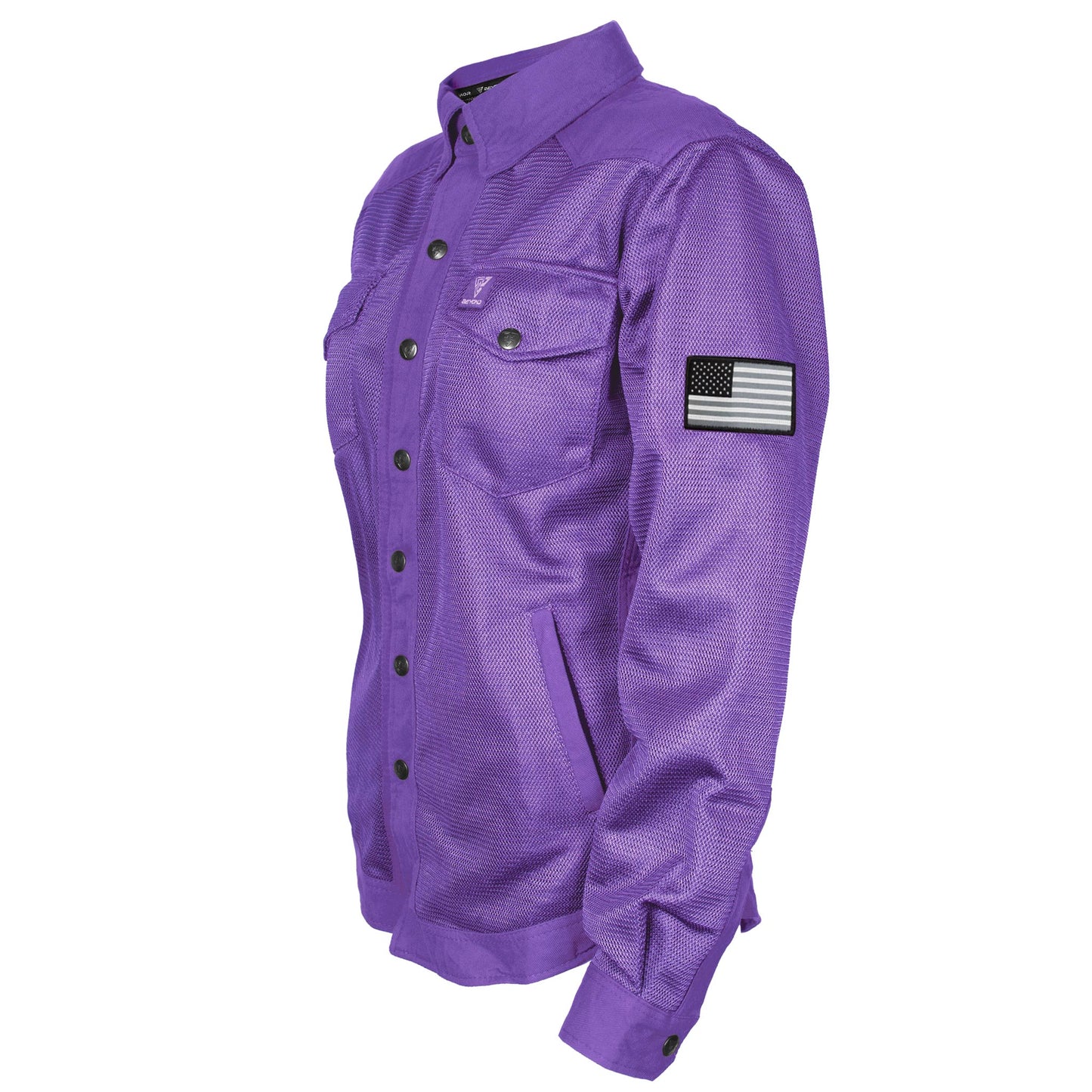 Protective Summer Mesh Shirt for Women - Purple Solid