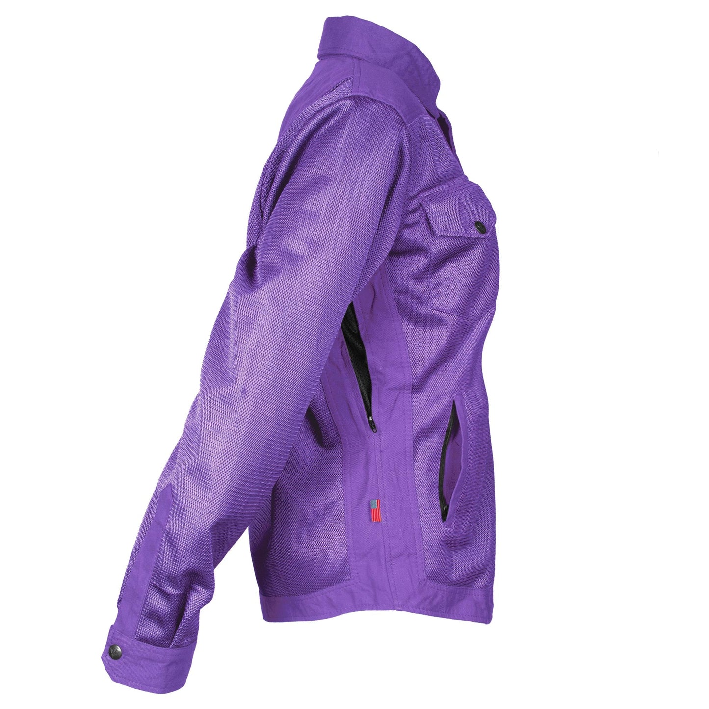 Protective Summer Mesh Shirt for Women - Purple Solid